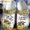 Girl Loves Cows Cattle Sunflowers 3D Funny Crocs Crocband