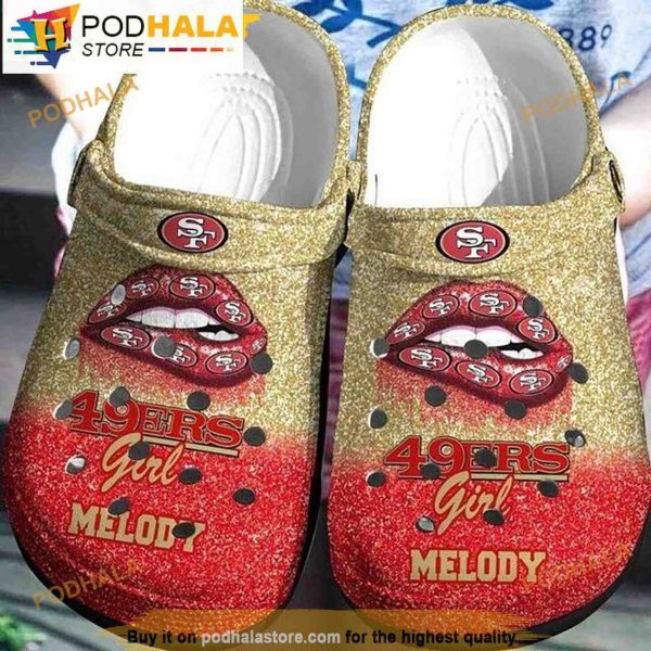 Girl Melody 49ers 3D Funny Crocs Crocband Clog Shoes