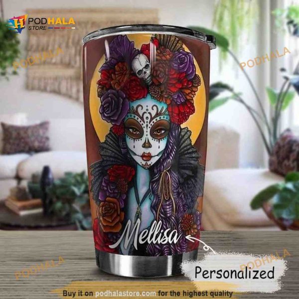 Girl Tattoos And Skull Coffee Coffee Tumbler All Over Print 3D