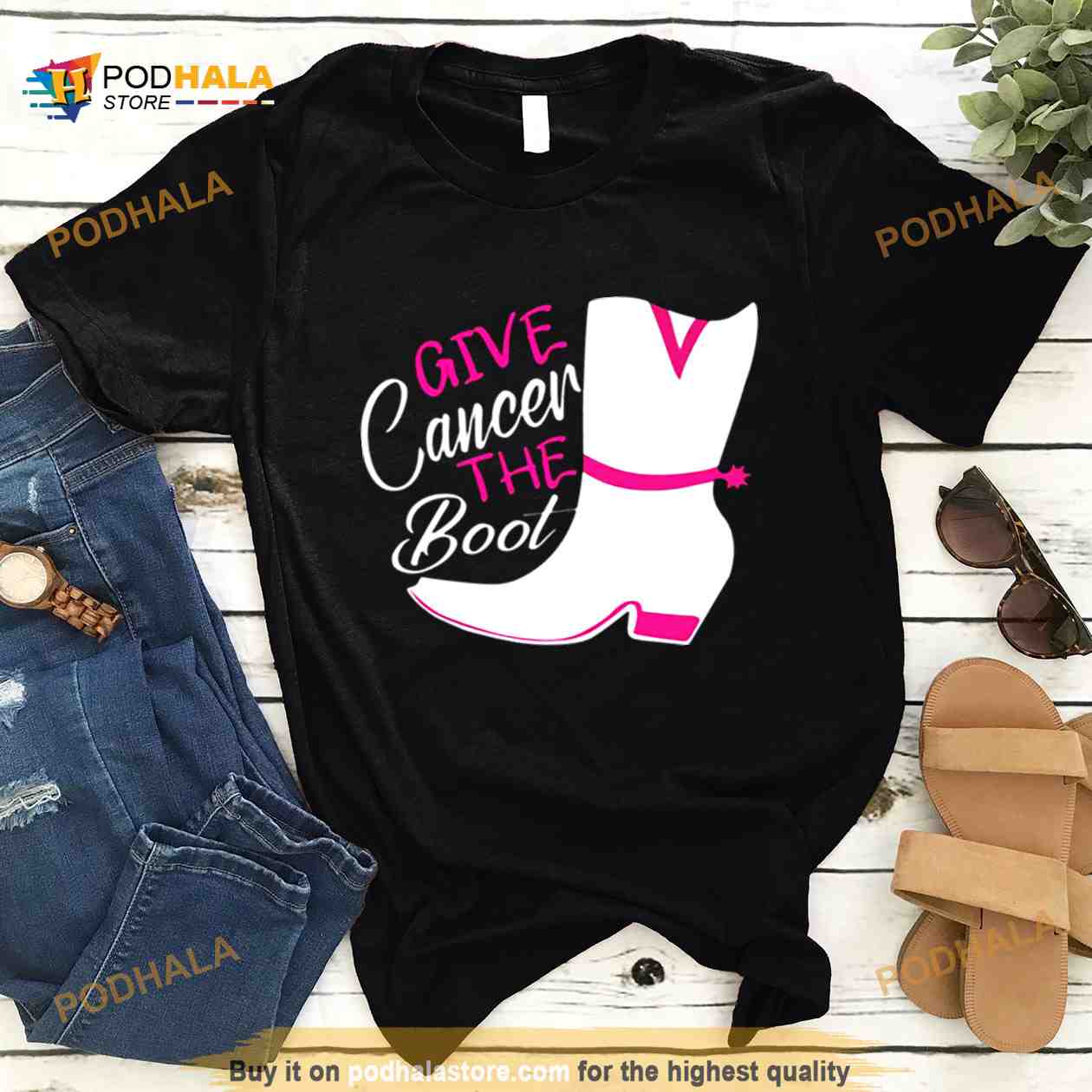 Give Cancer The Boot Shirt Give Cancer The Boot Shirt