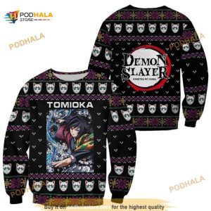 Giyu Tomioka Ugly Christmas Demon Slayer Anime Xmas Custom Clothes Knitted Sweater