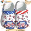 Gnomes Celebrate Independence Day Flag 3D Funny Crocs Crocband