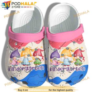 Gnomes Kinder Garten Back To School 3D Funny Crocs Crocband Clog Shoes