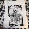 Go Away I'm Counting Counting Rep Of Lifting Skull Workout Halloween Shirt