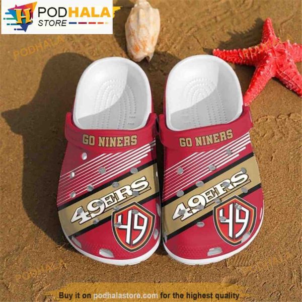 Go Niners San Francisco 49ers 3D Funny Crocs Crocband Clogs Shoes