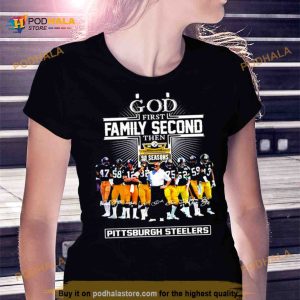 God First Family Second Then 90 Season Pittsburgh Steelers Shirt 2