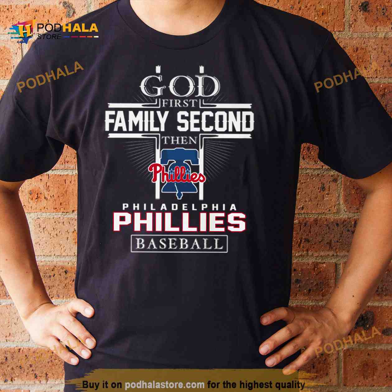 God First Family Second Then Philadelphia Phillies Baseball T Shirt - Bring  Your Ideas, Thoughts And Imaginations Into Reality Today