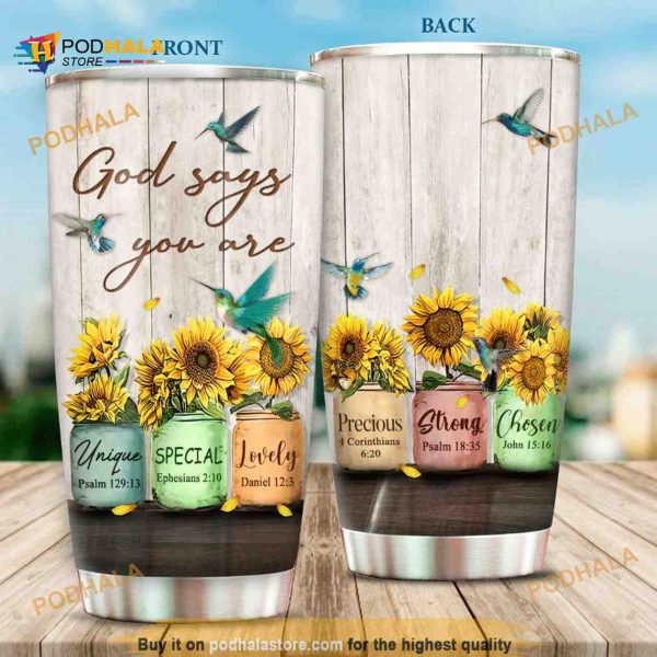God Says You Are Stainless Steel Cup Coffee Tumbler