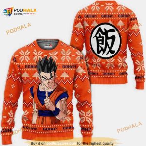 Gohan Christmas Sweater Anime Dragon Ball Xmas Ugly Christmas Knitted Sweater