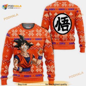 Goku Anime Dragon Ball Xmas Ugly Christmas Knitted Sweater