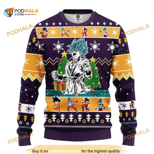 Goku Blue Dragon Ball Anime Ugly Christmas Sweater