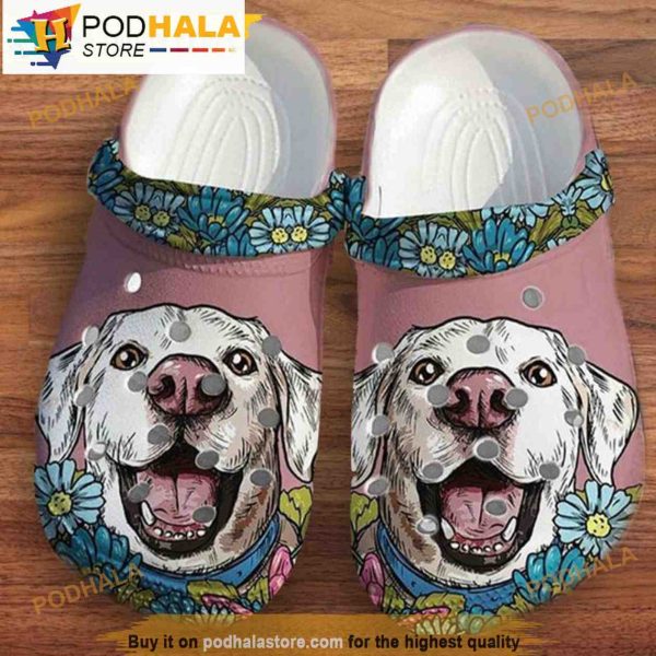Golden Retriever Dog Face Art 3D Funny Crocs Crocband