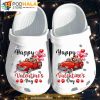 Golden Retriever Puppy Truck Drive Happy Valentine’s Day Dog 3D Funny Crocs Crocband