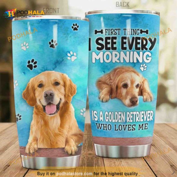 Golden Retriever Stainless Steel Cup Coffee Tumbler