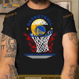 Golden State Warriors Basketball Champions Fire Logo 2023 Shirt 2