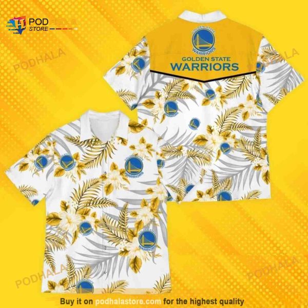 Golden State Warriors Hawaiian Shirt Tropical Patterns Gift For Basketball Lovers