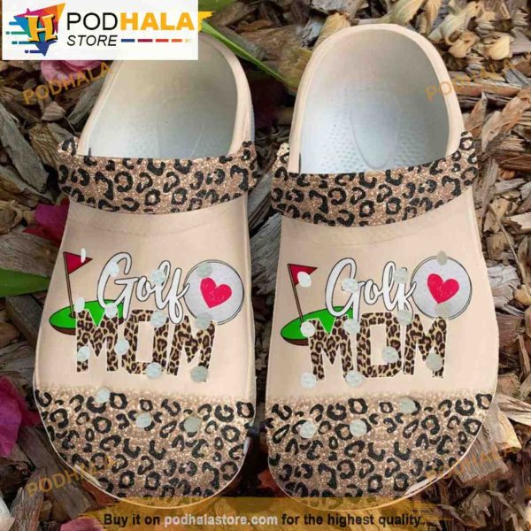 Golf Mom Cheetah Funny 3D Funny Crocs Crocband