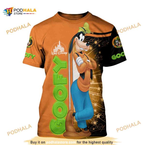 Goofy Disney Cartoon Outfits Unisex Casual 3D Shirt