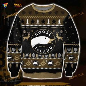 Goose Island Beer Xmas Ugly Wool Sweater