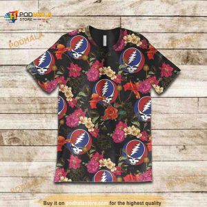 Grateful Dead Band All Over Print Grateful Dead Floral 3D Shirt