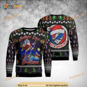 Grateful Dead Rock Band Santa Claus Ugly Christmas Sweater