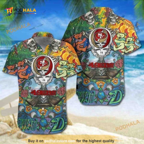 Grateful Dead San Francisco 49ers Funny Hawaiian Shirt Gift For Football Fans