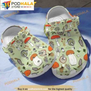 Green Mushroom Pattern 3D Funny Crocs Crocband