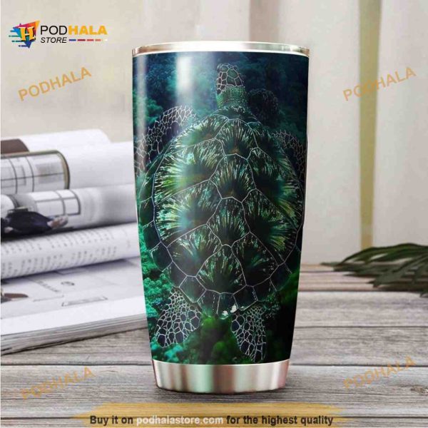 Green Sea Turtle Stainless Steel Cup Coffee Tumbler