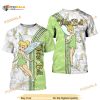 Green Tinker Bell Cross Comic Book Patterns Disney Unisex 3D Shirt