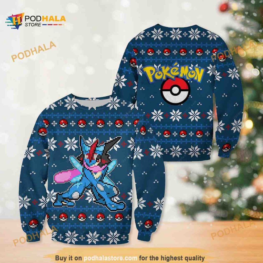 Greninja Pokemon Christmas Ugly Xmas Sweater