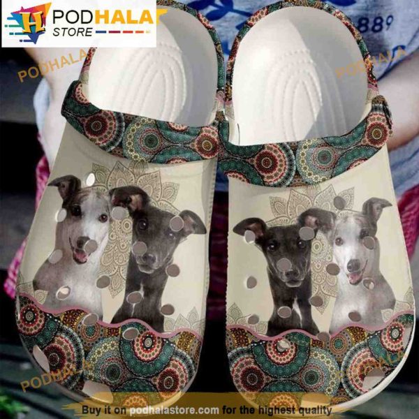 Greyhound Boho Dog 3D Funny Crocs Crocband Shoes