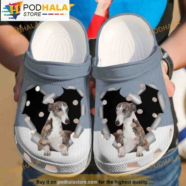 Greyhound Paper Heart Dog 3D Funny Crocs Crocband