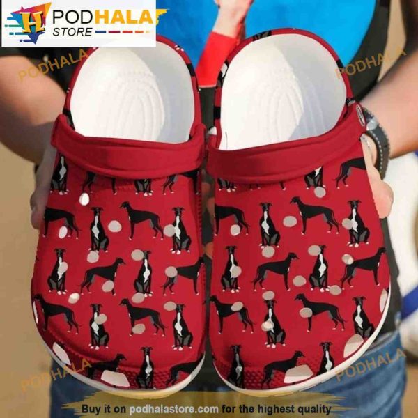 Greyhound Pattern Dog In 3D Funny Crocs Crocband