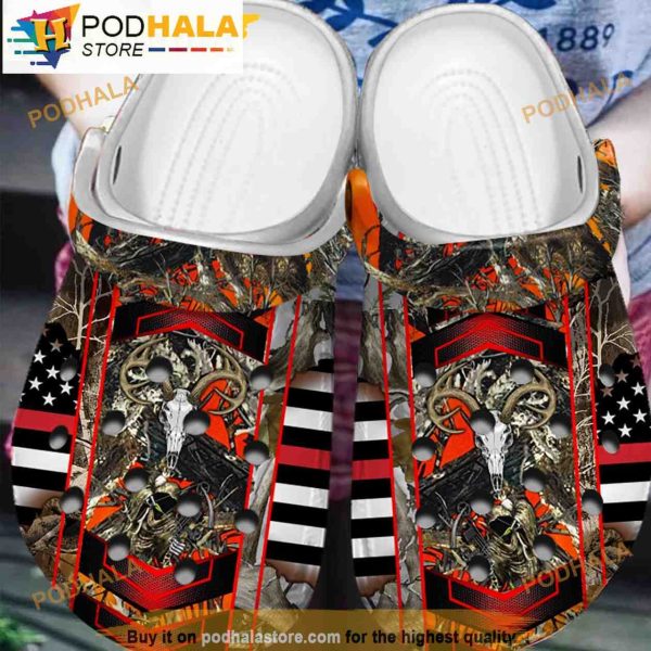 Grim Reaper Bow Hunting Gifts 3D Funny Crocs Crocband Clog Shoes