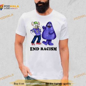 Grimace and Chuck E. Cheese’s end racism Shirt