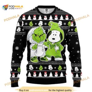 Grinch And Snoopy Friends Ugly Christmas Sweater