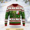 Grinch Holdding Stethoscope Nurse Xmas Ugly Wool Sweater