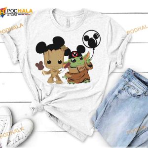Groot And Yoda Mickey Mouse Costume Halloween Shirt, Yoda Star War Movie Tee