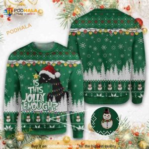 Grumpy Cat Is This Jolly Enough Funny Xmas Ugly Wool Sweater