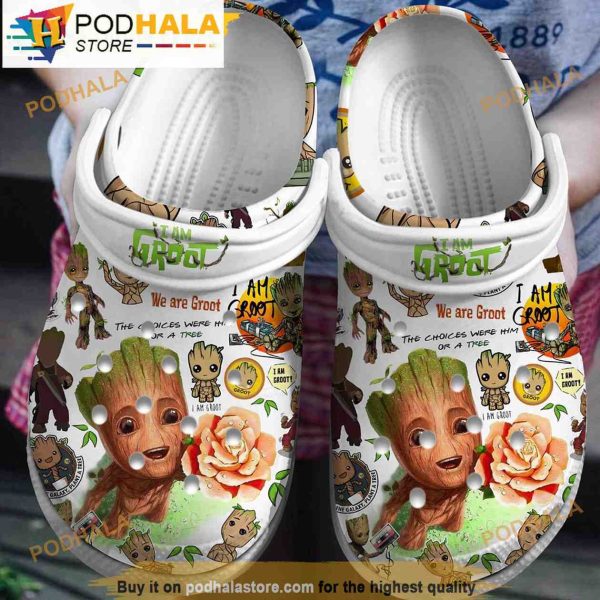 Guardian Of The Galaxy Groot 3D Funny Crocs Crocband Clog Shoes