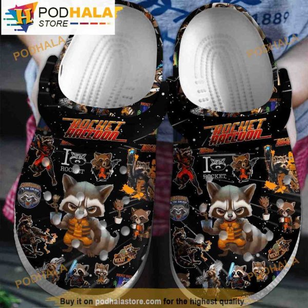 Guardian Of The Galaxy Rocket Raccoon 3D Funny Crocs Crocband Clog Shoes