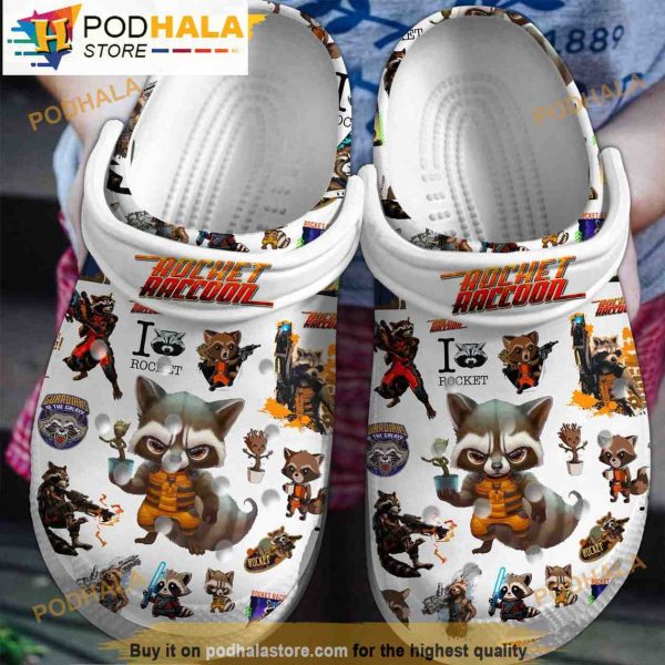 Guardian Of The Galaxy Rocket Raccoon 3D Funny Crocs Crocband Slippers