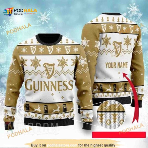 Guinness Beer Personalized Xmas Ugly Christmas Sweater