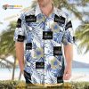Guinness Hawaiian Shirt, Blue And Yellow Hibiscus Aloha Shirt