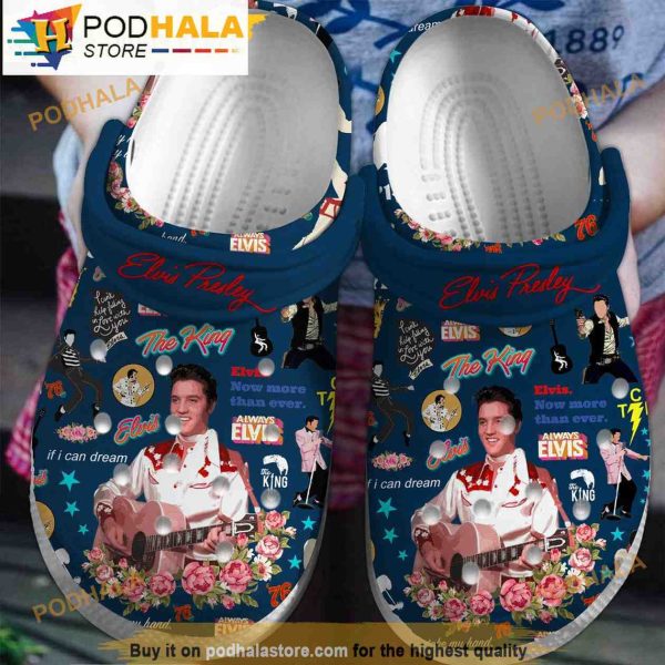Guitar Elvis Presley Blue 3D Funny Crocs Crocband