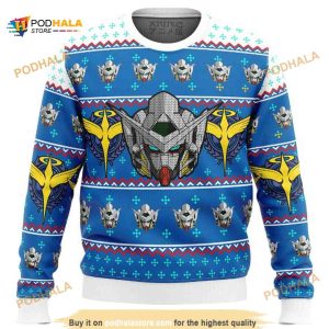 Gundam Helmet Xmas Ugly Wool Sweater
