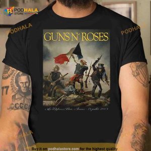 Guns N Roses July 13 LaDefense Paris France Europe Summer 2023 World Tour T Shirt