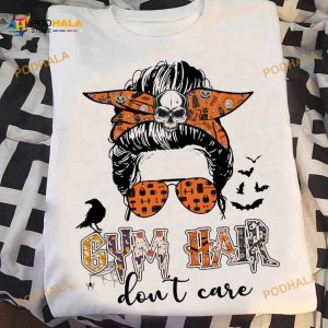 Gym Hair Don't Care Halloween Shirt, Fitness Lifestyle Gym Girl Tshirt