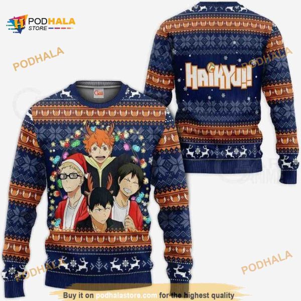 Haikyuu Haikyuu Anime Xmas Ugly Christmas Knitted Sweater