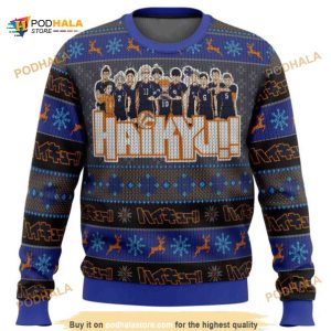 Haikyuu Karasuno High Xmas Ugly Wool Anime Christmas Sweater